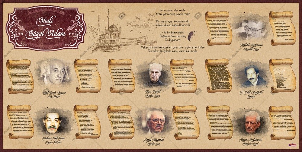 Yedi Güzel Adam Edebiyat Posteri