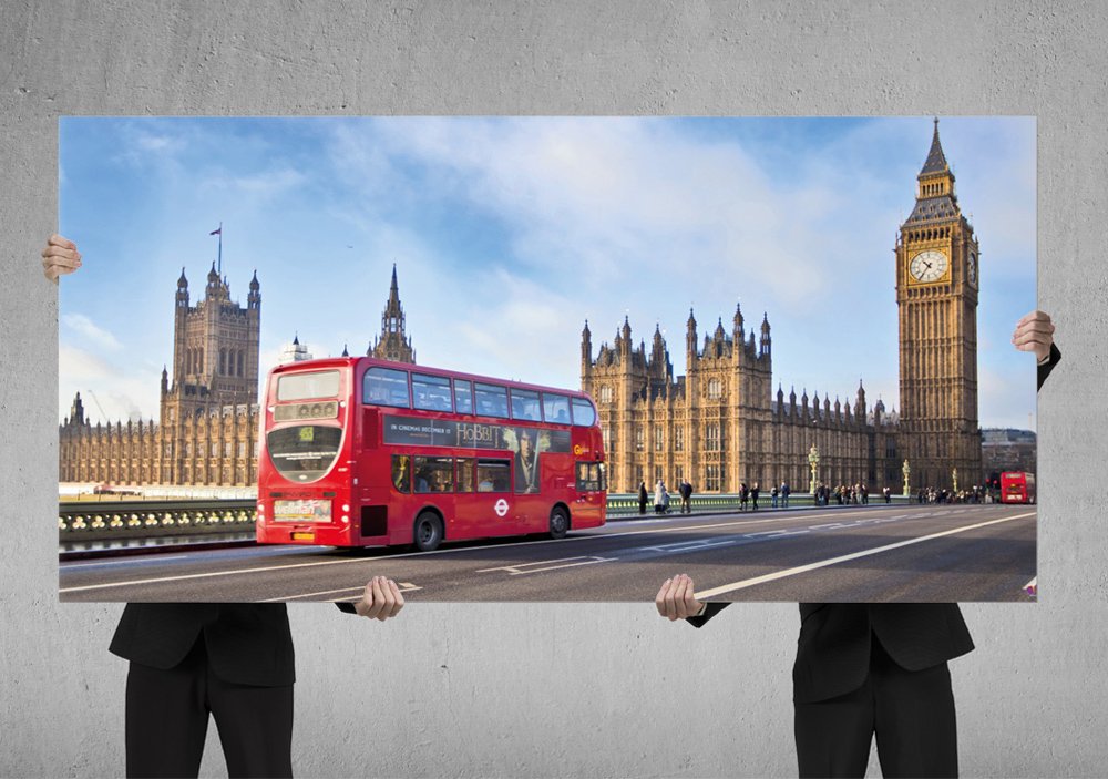 England Red Bus and Big Ben
