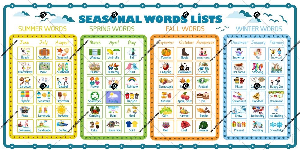 Seasonal Word Lists