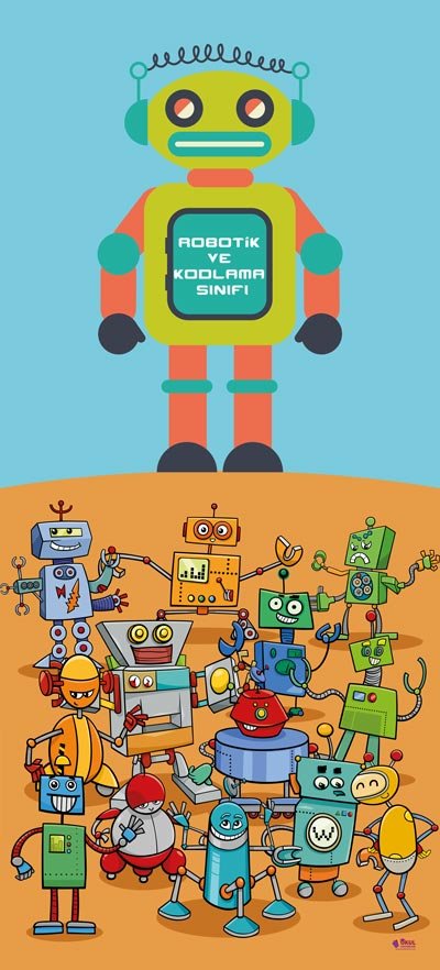 Robotik ve Kodlama Sınıfı Kapı Giydirmesi