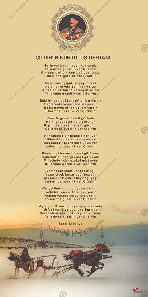 ŞEREF TAŞLIOVA EDEBİYAT POSTERİ