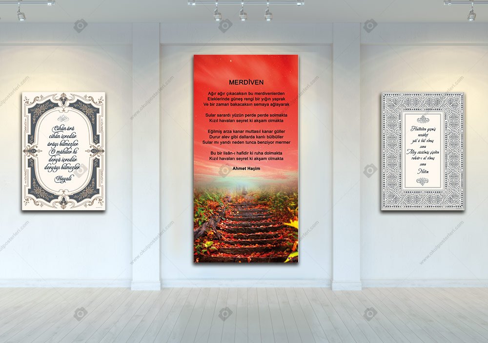 MERDİVEN ŞİİRİ EDEBİYAT POSTERİ