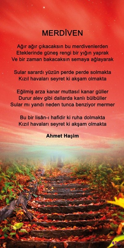 MERDİVEN ŞİİRİ EDEBİYAT POSTERİ