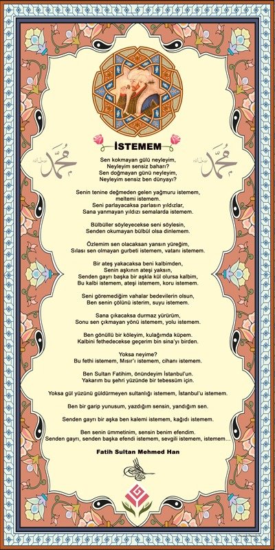 İSTEMEM ŞİİRİ EDEBİYAT POSTERİ