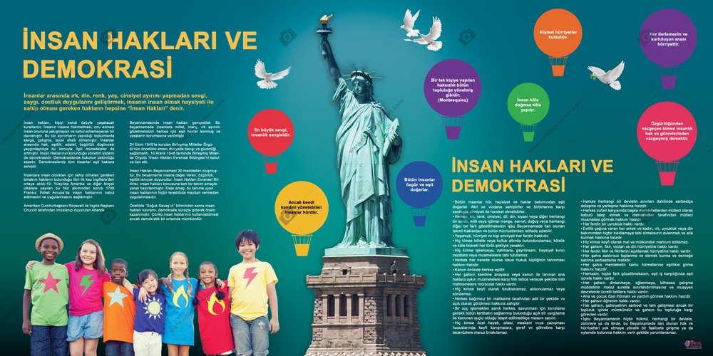 İnsan Hakları ve Demokrasi Posteri