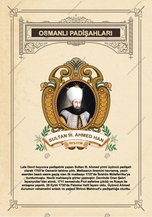 SULTAN III.AHMED HAN OKUL POSTERİ