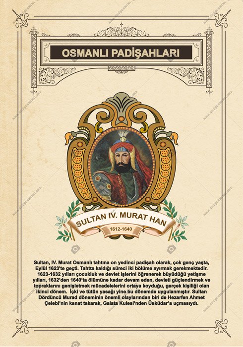 SULTAN IV. MURAT HAN OKUL POSTERİ
