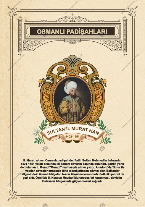SULTAN II. MURAT HAN OKUL POSTERİ