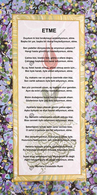 Etme Şiiri Mevlana