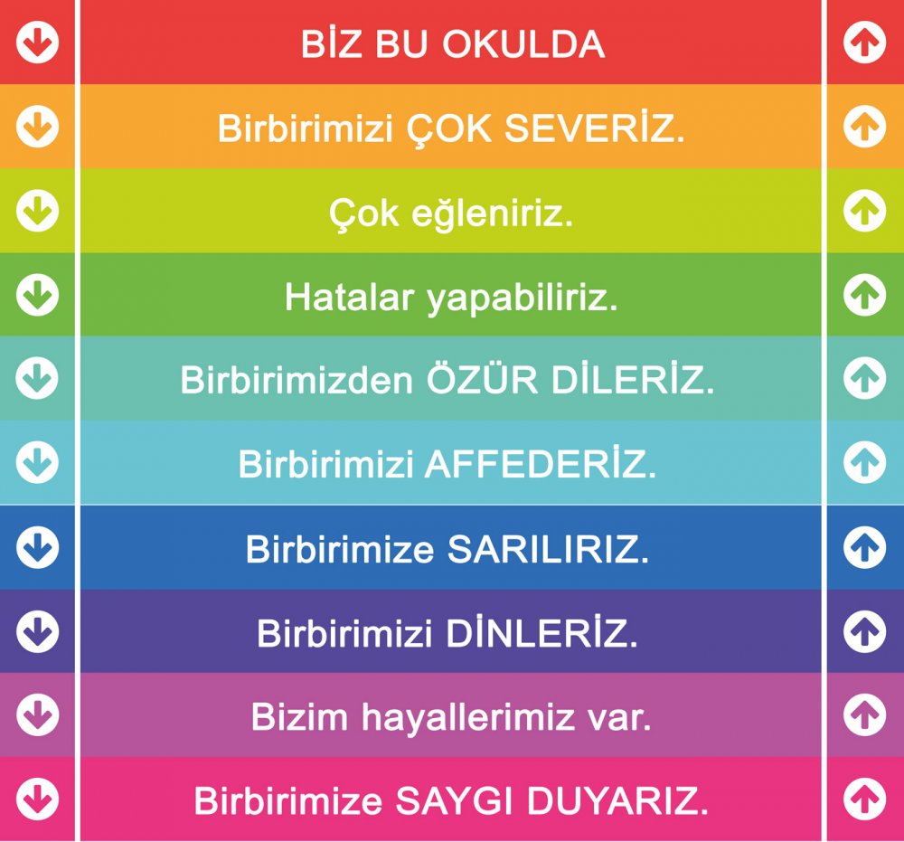 Biz Bu Okulda Merdiven Yazısı