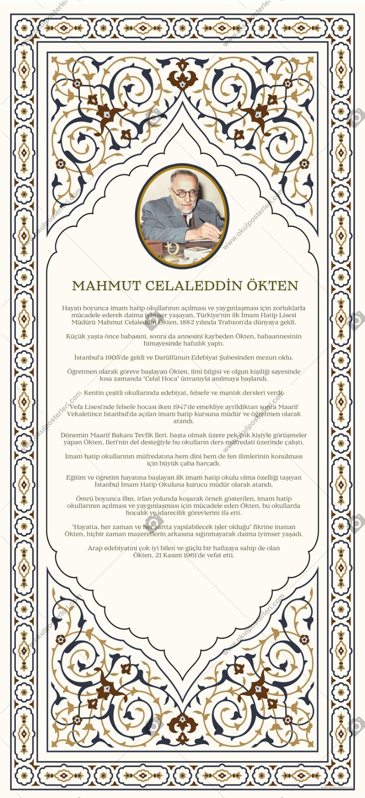 Mahmut Celaleddin Ökten İmam Hatip Kapı Giydirmesi