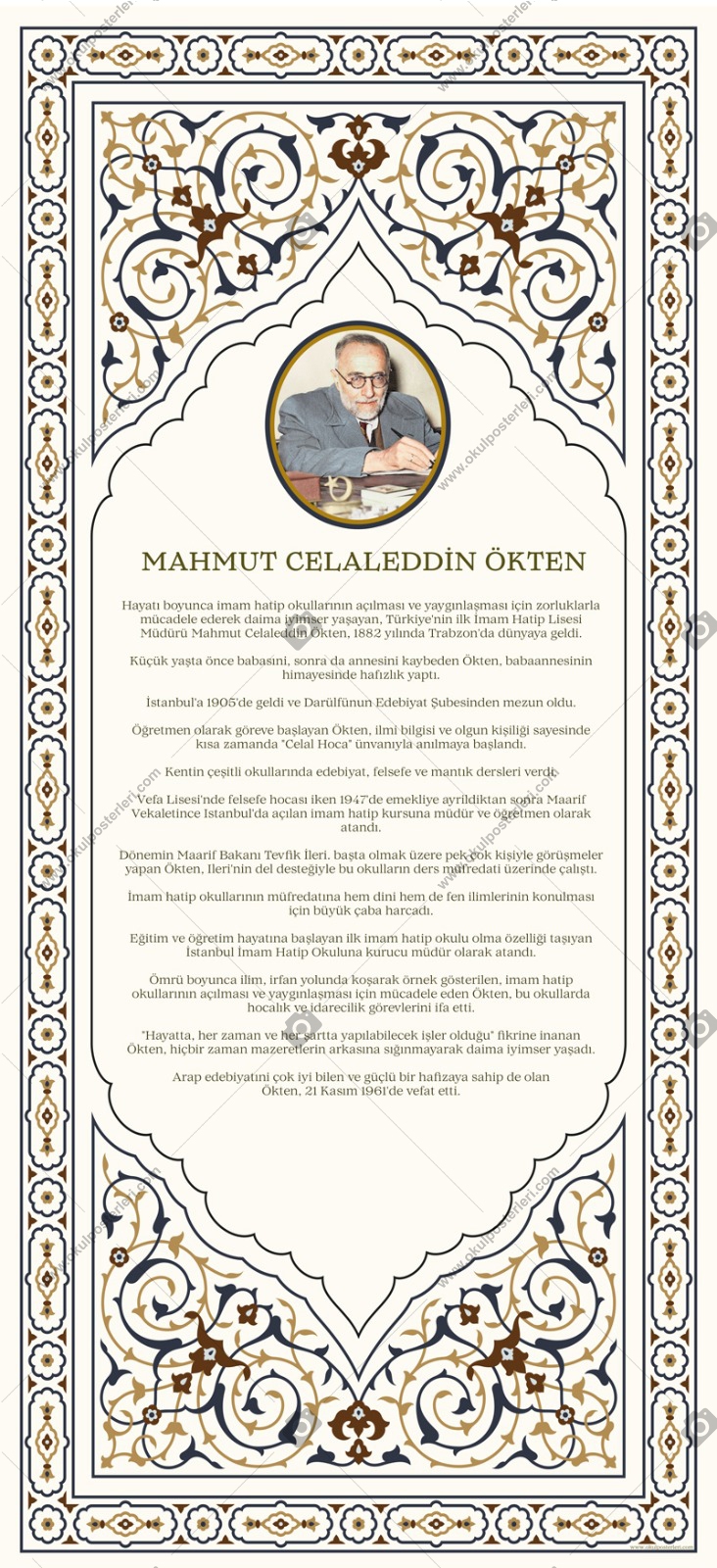 Mahmut Celaleddin Ökten İmam Hatip Kapı Giydirmesi