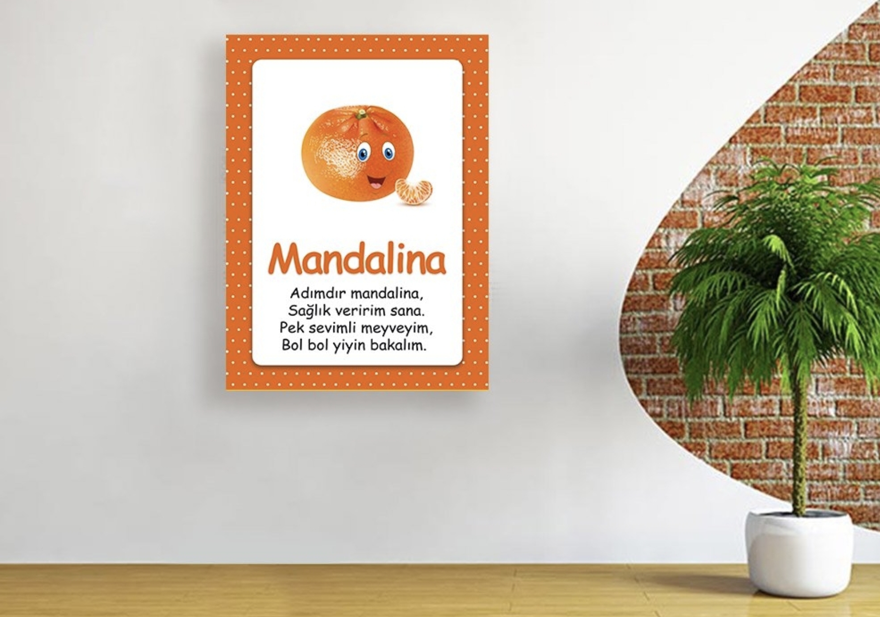 Sevimli Mandalina Okul Afişi
