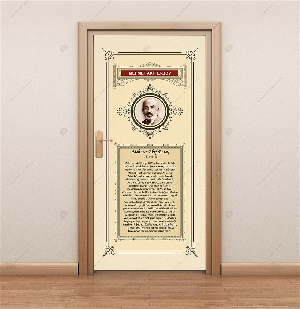 Türk Büyükleri Mehmet Akif Kapı Giydirme