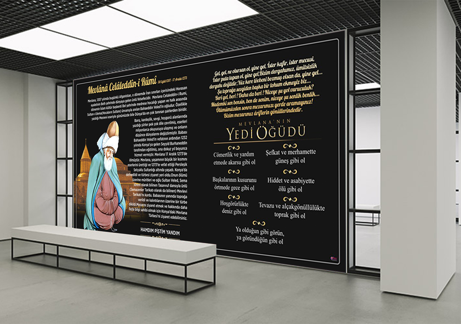 Mevlananın Yedi Öğüdü Okul Posteri 2