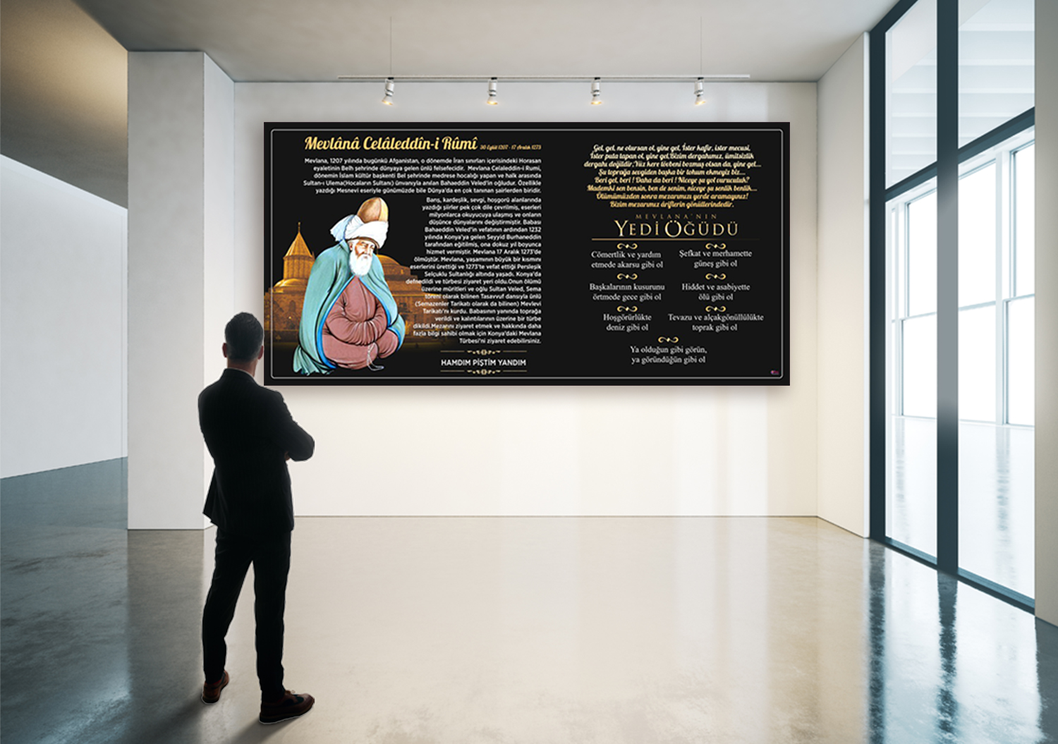 Mevlananın Yedi Öğüdü Okul Posteri 2
