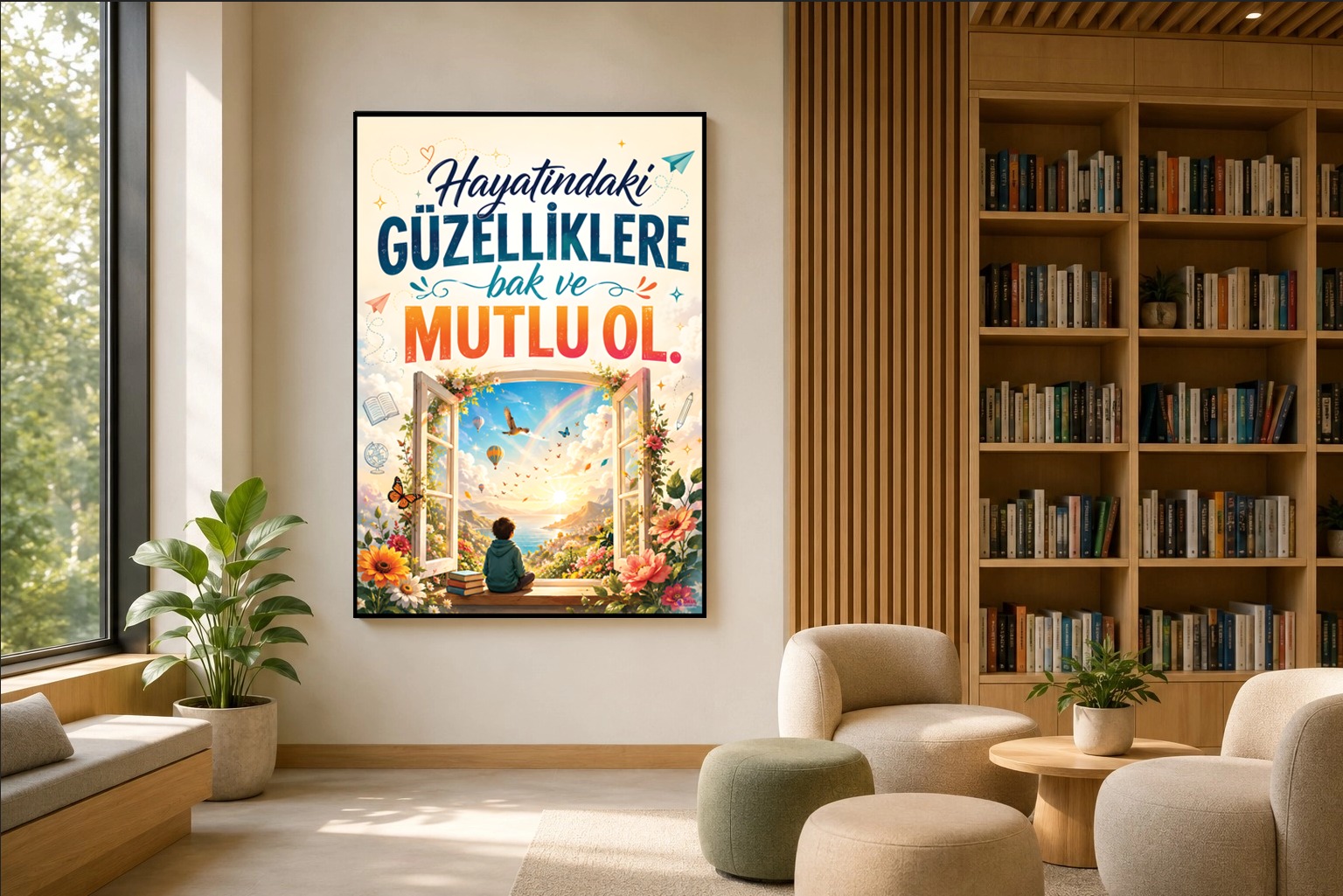 Mutlu Ol Motivasyon Posteri-75