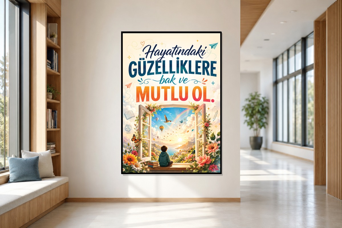 Mutlu Ol Motivasyon Posteri-75