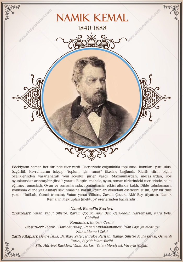 Namık Kemal Edebiyat Posteri