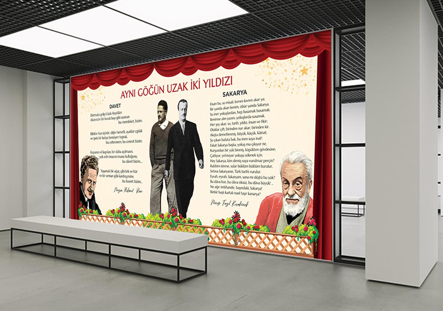 Necip Fazıl - Nazım Hikmet Edebiyat Posteri