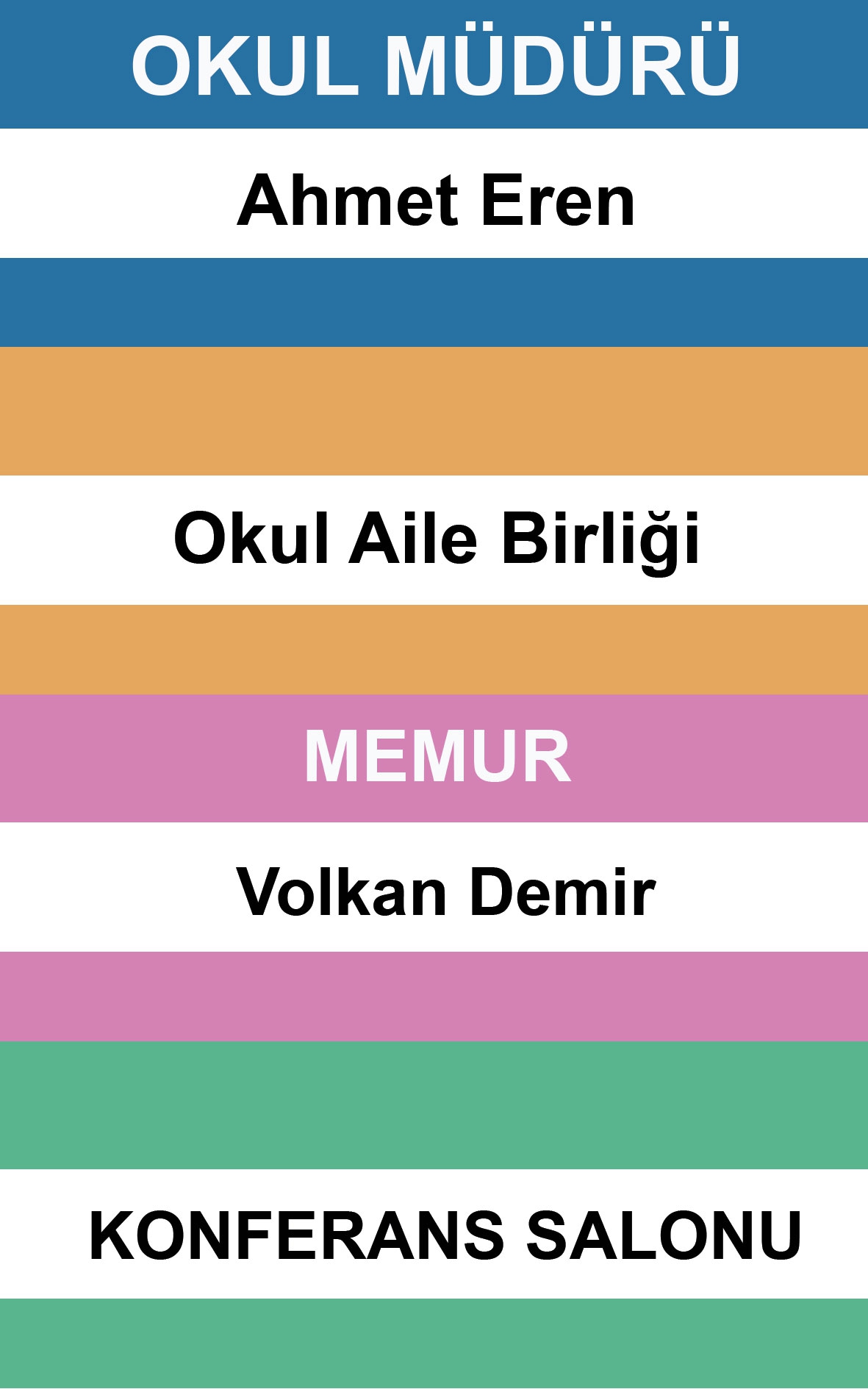 Okul Kapı İsimliği Dekotalı