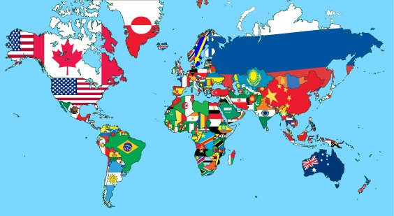 Dünya Haritası Bayraklı
