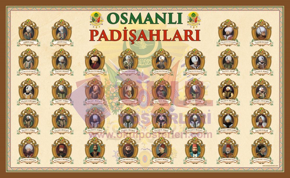 Osmanlı Padişahları Posteri
