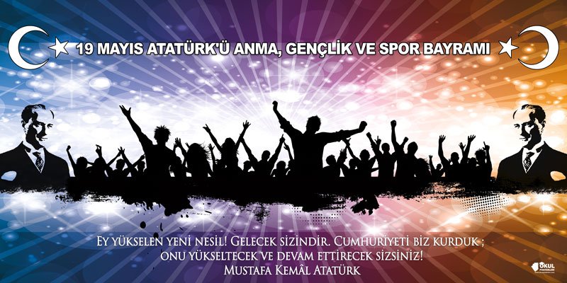 19 Mayıs Atatürkü Anma Gençlik ve Spor Bayramı Posteri