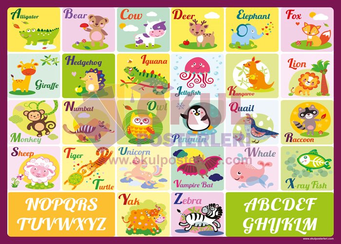 ingilizce-Alfabe-(Alphabet-Poster)-Afişi-2