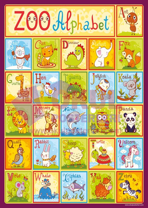 ingilizce-Alfabe-(Alphabet-Poster)-Afişi