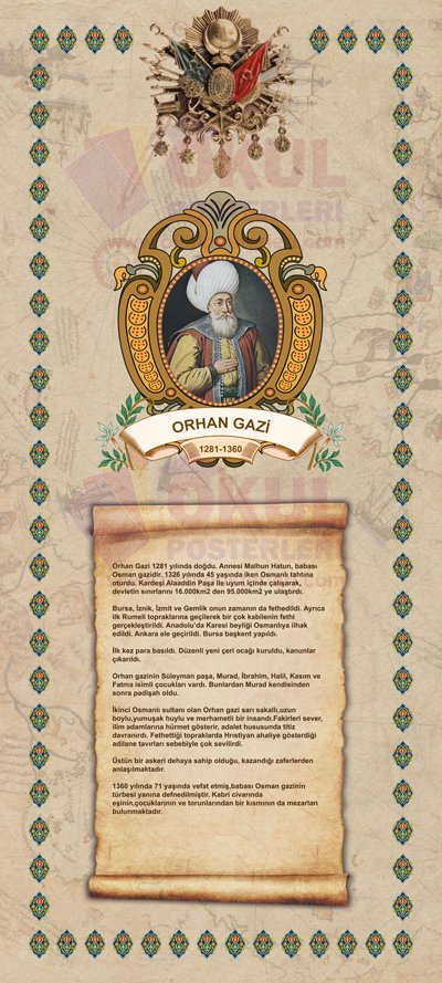 Osmanlı Padişahları Kapı Giydirmesi (Orhan Gazi)