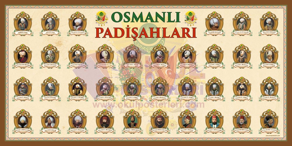 Osmanlı Padişahları Afişi