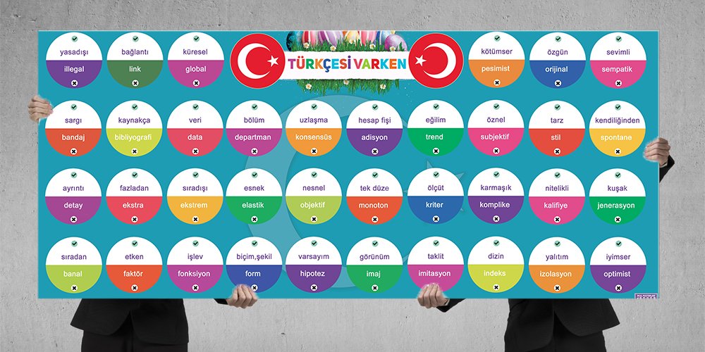Türkçesi Varken Okul Posteri