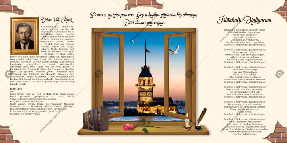 Orhan Veli Kanık Edebiyat Posteri