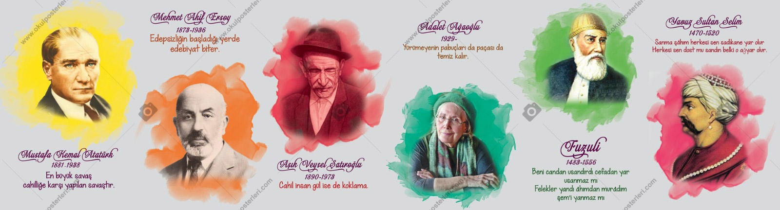 Önemli Şahsiyetler 2 Eğitim Posteri