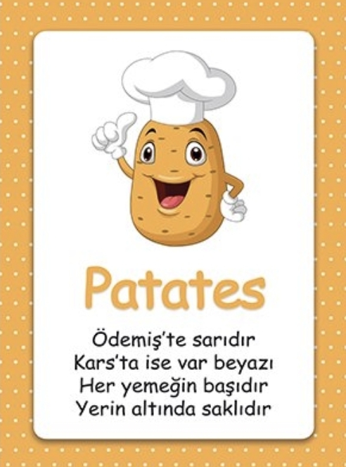 Sevimli Patates Okul Afişi
