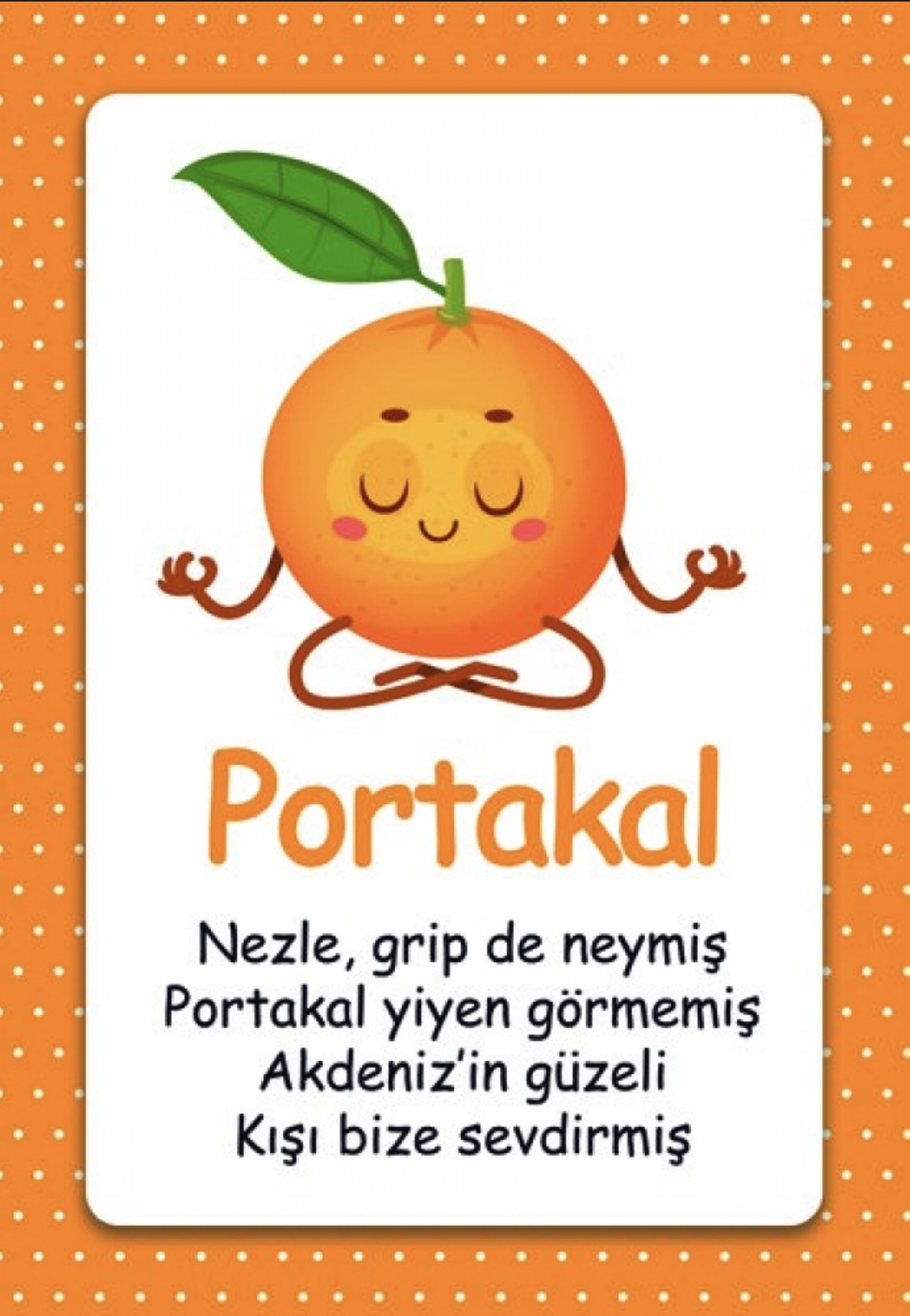Sevimli Portakal Okul Afişi