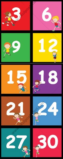 Ritmik Sayma Zemin Uygulaması 3 ler