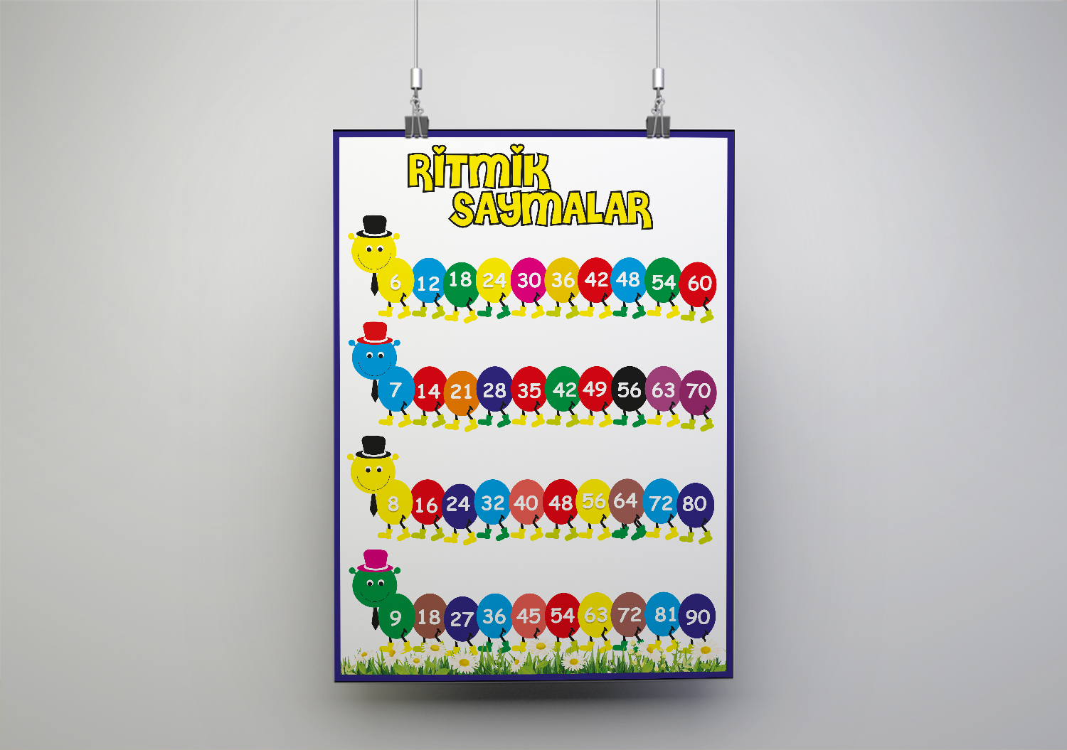 Ritmik Saymalar 2 Okul Posteri