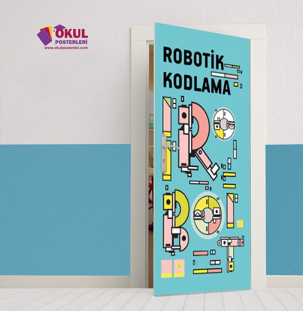 Robotik ve Kodlama Sınıfı Kapı Giydirmesi 5