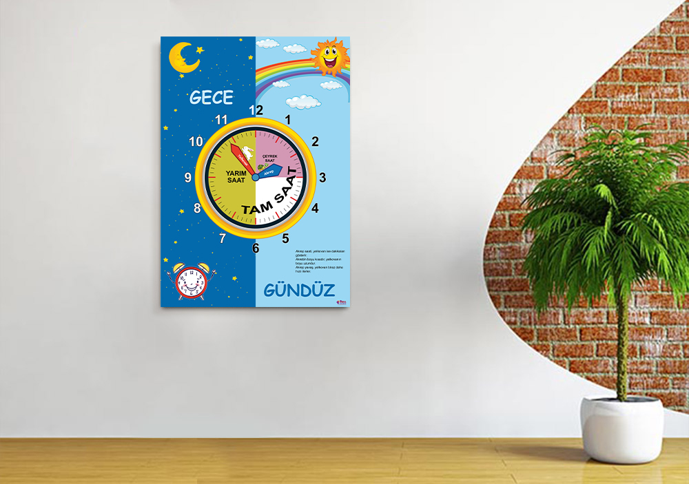 Akrep Yelkovan Saat İlkokul Posteri