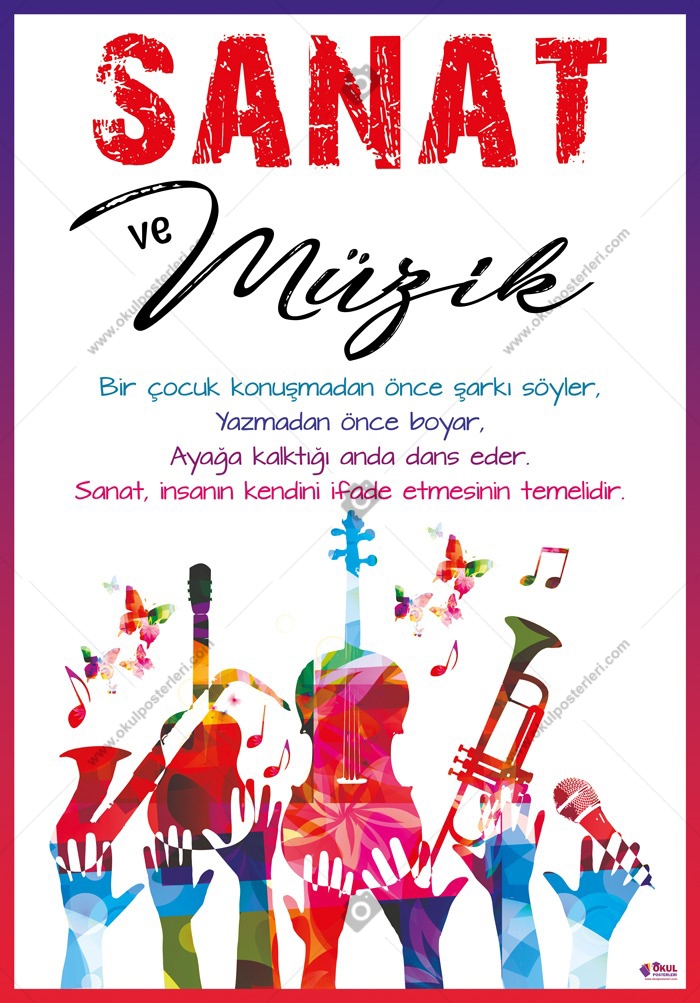 Sanat ve Müzik Okul Posteri 