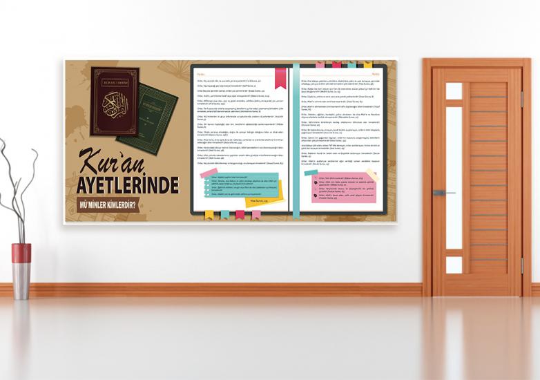 Kuran Ayetlerinde Müminler Okul Afişi