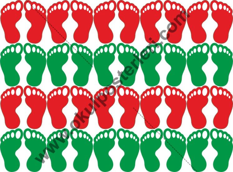 İniyorum-Çıkıyorum Ayak izi (Yazısız)