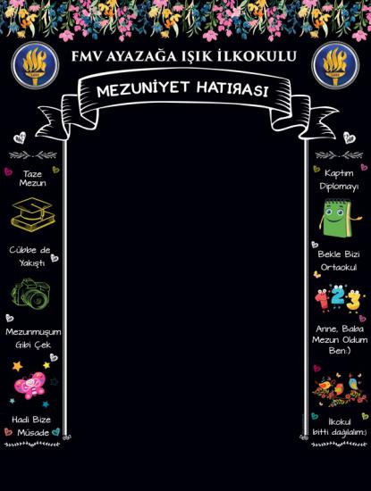 Mezuniyet Hatırası İlkokul Hatıra Perdesi