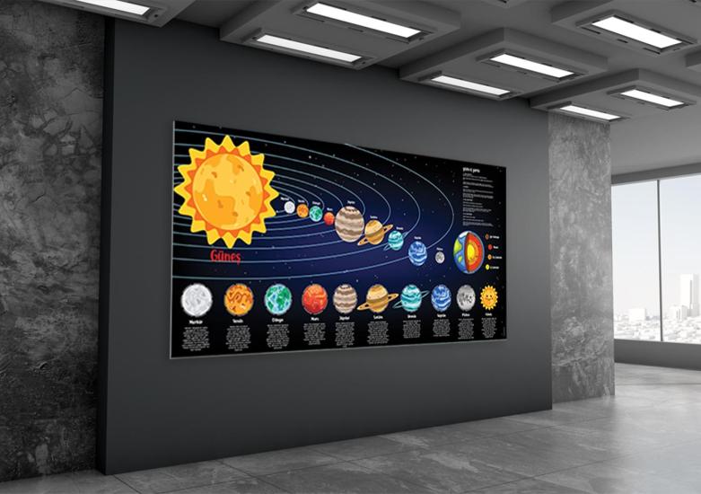 Güneş Sistemi 4 Okul Posteri