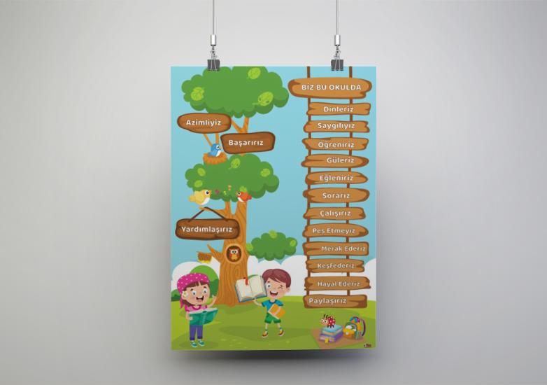 Biz Bu Okulda İlkokul Posteri