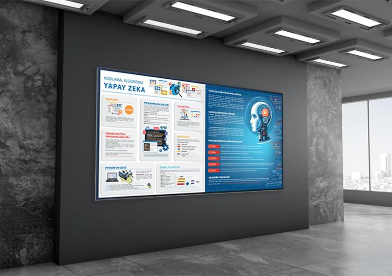 Kodlama Algoritma ve Yapay Zeka Okul Posteri