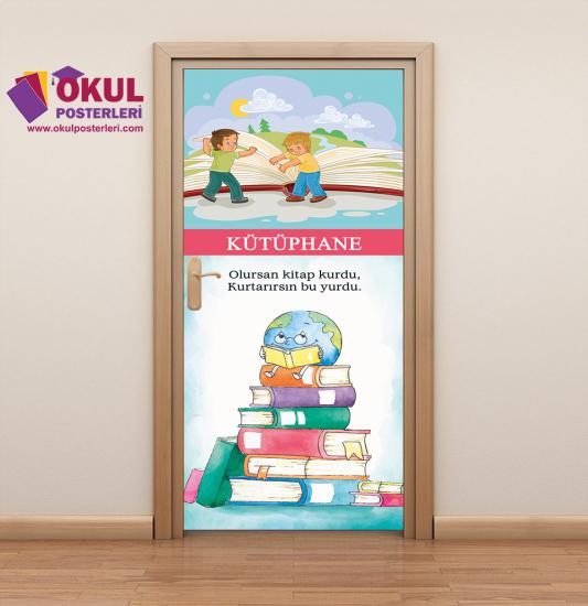 Kütüphane Kapı Giydirmesi 19