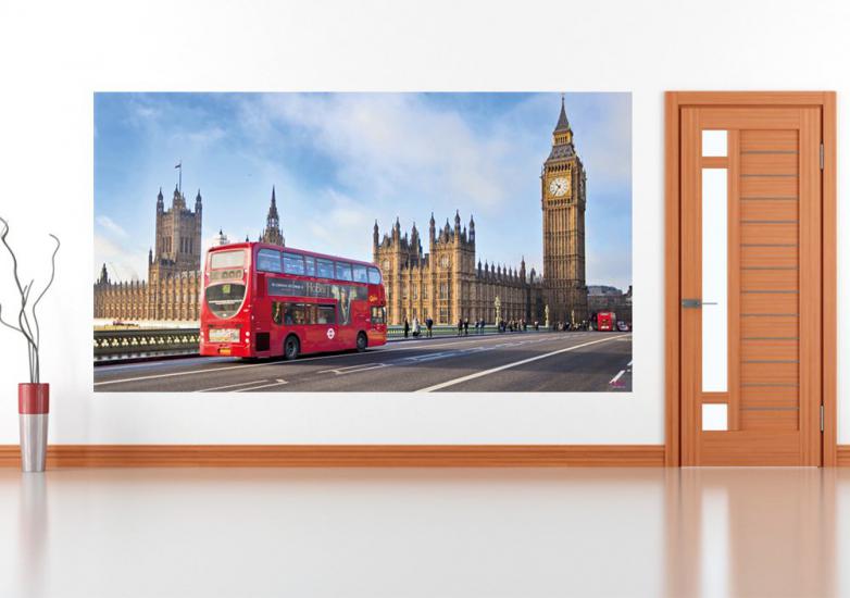 England Red Bus and Big Ben